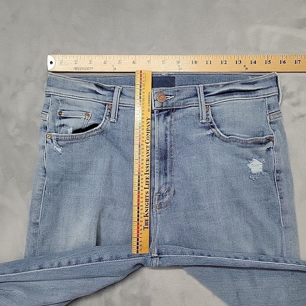 Mother Jeans Womens 31 Blue Insider Crop Step Fray Chatterbox Made In USA - Picture 10 of 11